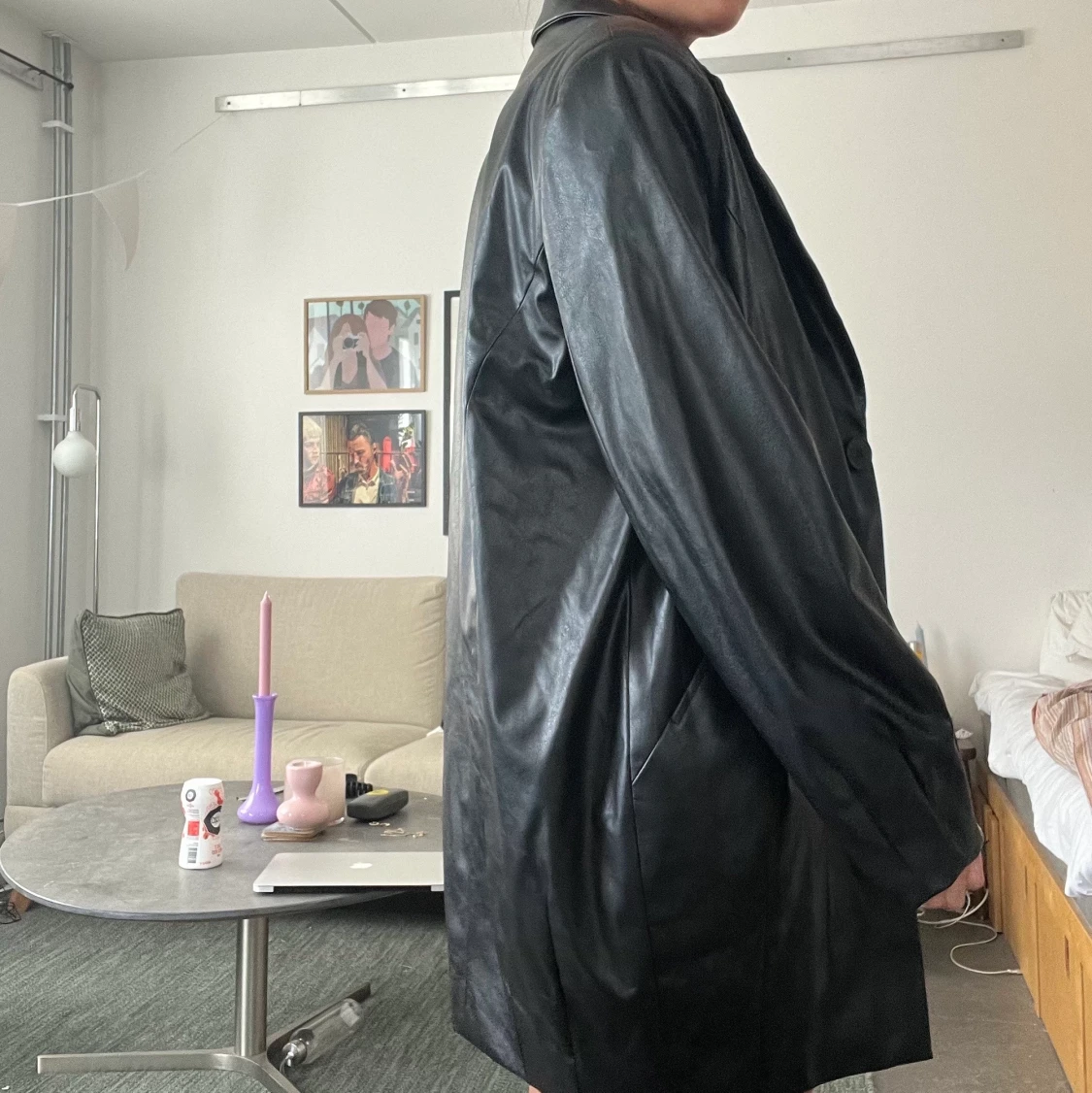 Faux läder-kavaj - 90