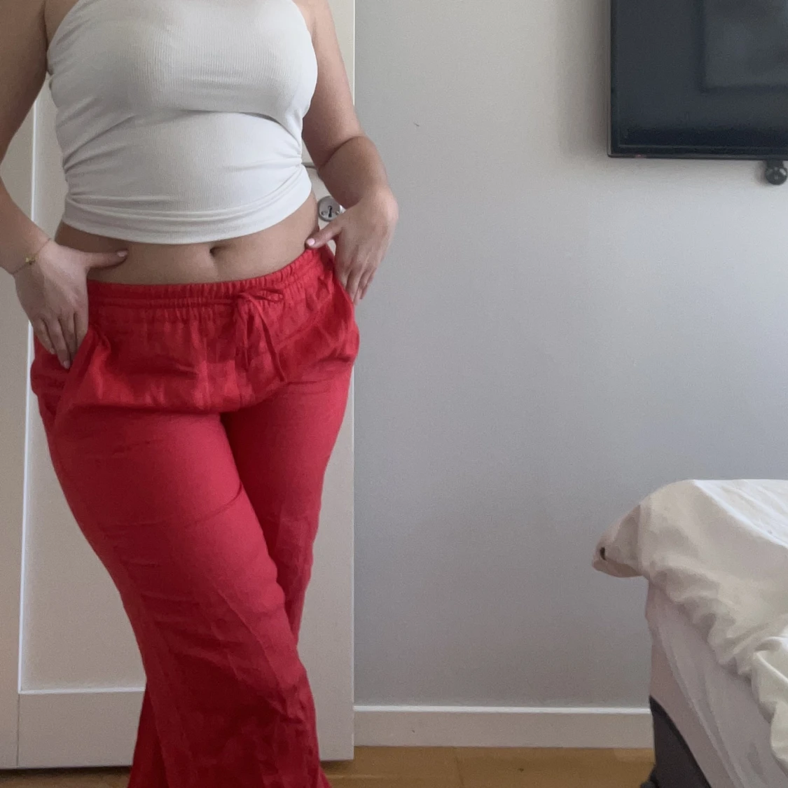 Röda linnebyxor - 24