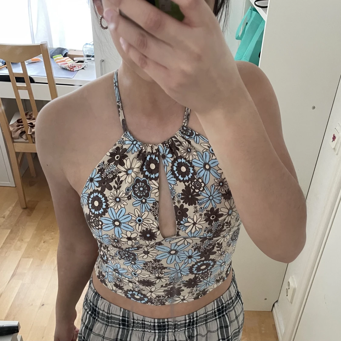 Linne med blommor - 90