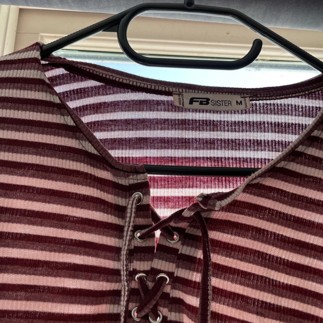 Randig ribbad tröja  - 90