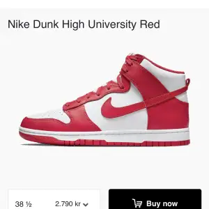 Nike Dunk High University Red. Knappt använda 