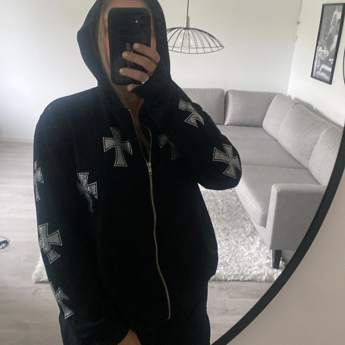 Rhinestone hoodie - 90