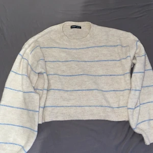 White striped crop top sweater - Never worn but it is a pretty soft sweater 
