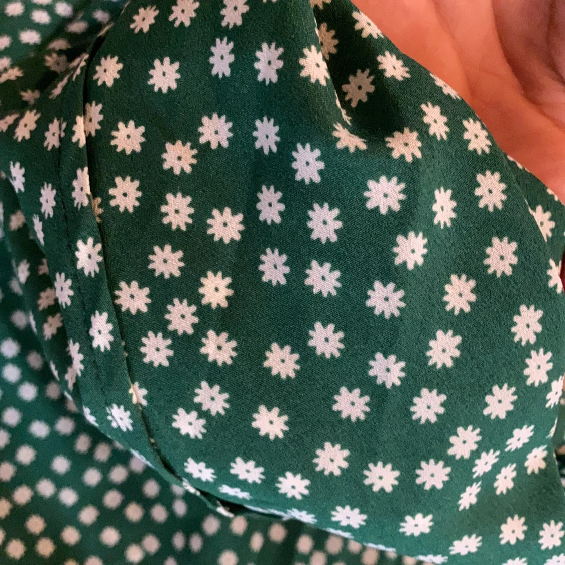 Klänning grön blommig  - 90