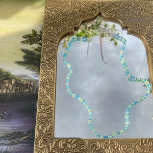 Halsband  - Fint grönt och blått pärlhalsband!💚💙