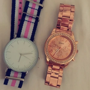 Klockor - 2 fina klockor, pris kan diskuteras ingen av klockornas  batteri funkar så de måste köparen köpa till, säljer pga av att jag inte passar i klocka och att den guldiga är för stor