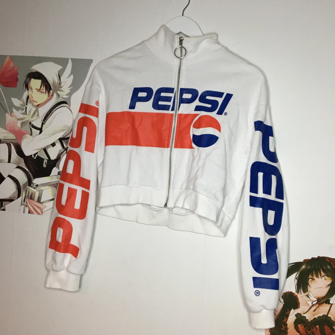 Pepsi croptop tröja. Strl: xs/s