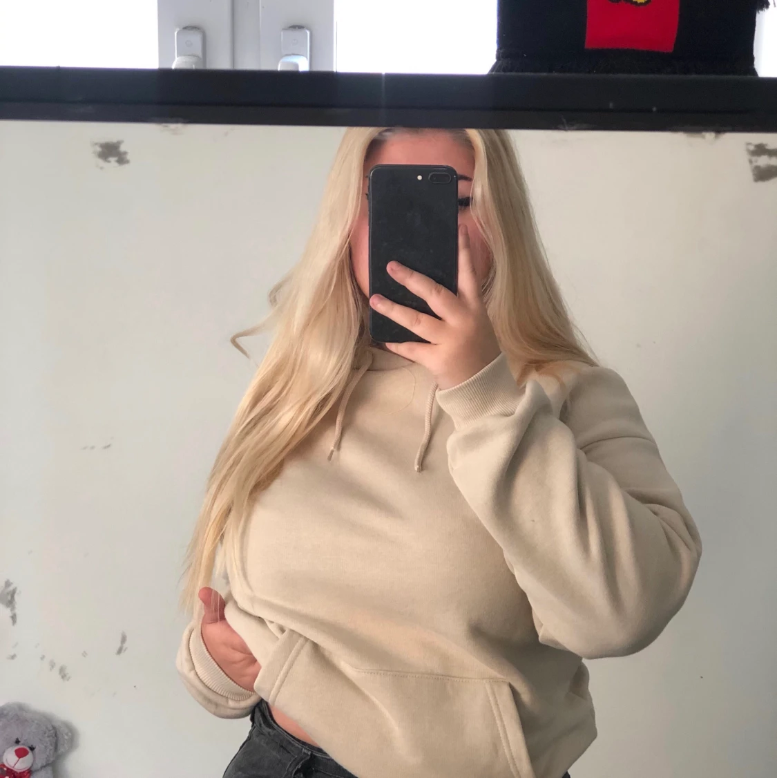 beige hoodie