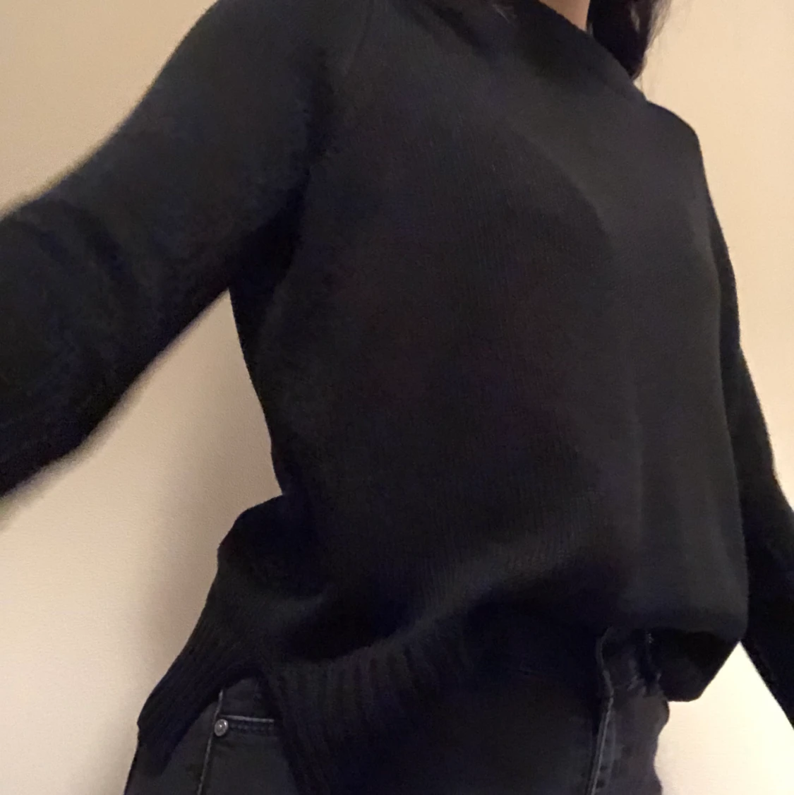 Svart stickad tröja  - 91