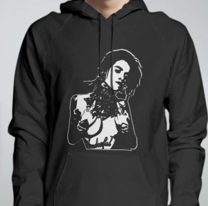 UntamedSoul - Hoodie med egendesignat tryck. Ny ej begagnad. 