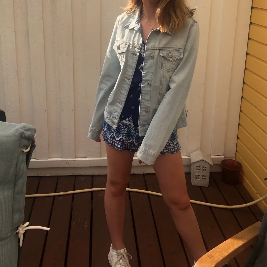 Urtvättad jeansjacka - 90