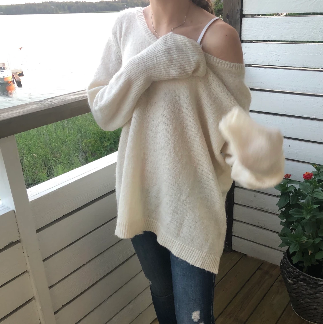 Oversized stickad tröja