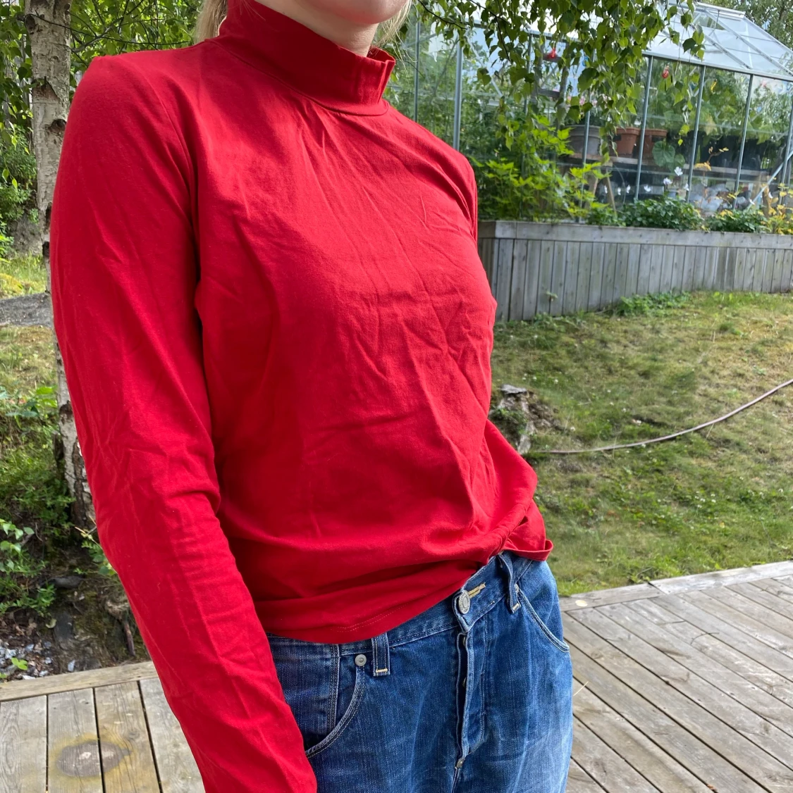 Monki Röd polotröja   - 90