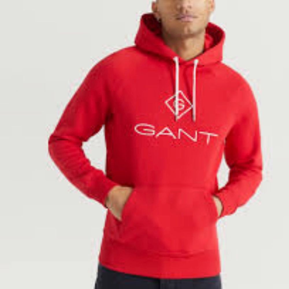 Röd gant hoodie - Gant | Plick Second Hand