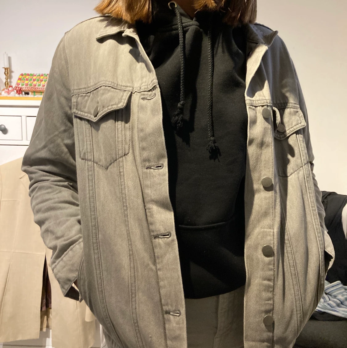 Grå jeansjacka NAKD  - 90