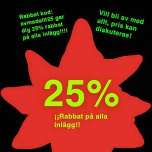 ¡REA! 25% rabbat på alla mina inlägg! Köper ni 2 saker från min sida får ni FRI FRAKT!  Skriv till mig koden: avmedallt25 som ger er 25% på alla inlägg!! Detta gäller senast: 17 mars! Lycka till,alla pris kan diskuteras!