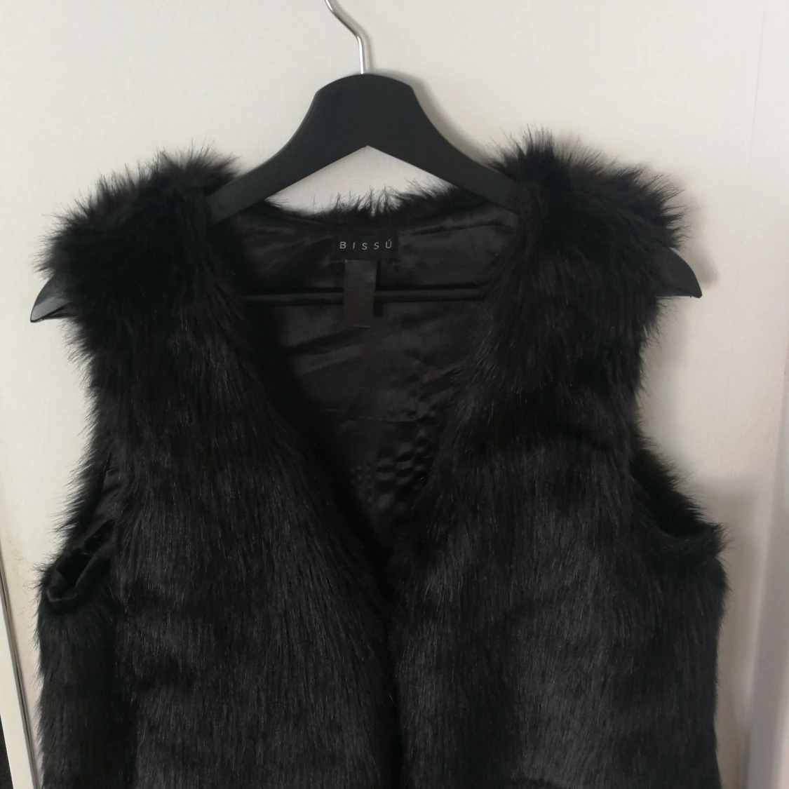 Faux fur vest black - 33