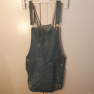 Hängselkjol - Hängselkjol, märkt L men passar nog en S-M bättre. Rosor på knapparna, fickor både fram och bak! Fint skick. Priset är exklusive frakt, kan både mötas upp i Göteborg och skicka. Obs katt finns i hemmet!