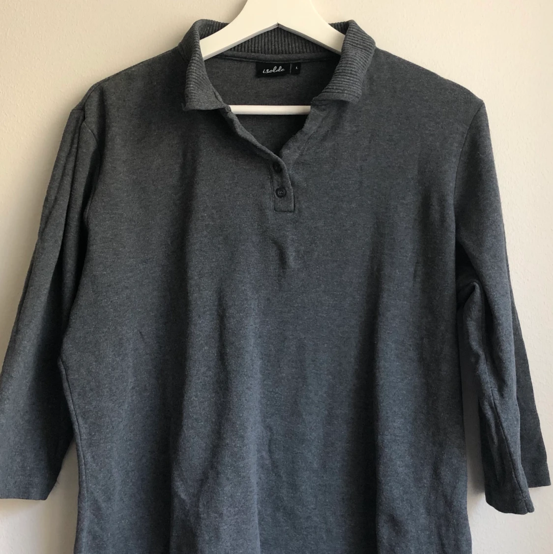 grå pikétröja  - 91