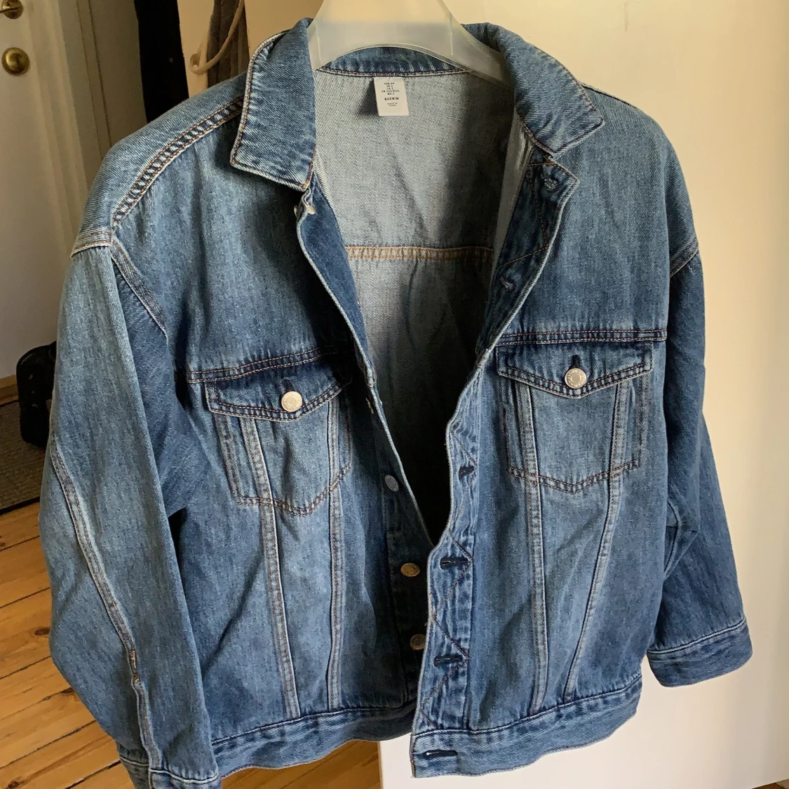 Oversized jeansjacka storlek 34