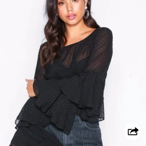  - Superfin blus från Nelly. Tyvärr är den lite stor för mig då det står att det är en 34a men jag skulle säga att det är en 36a. Annars felfri och oanvänd :) 
