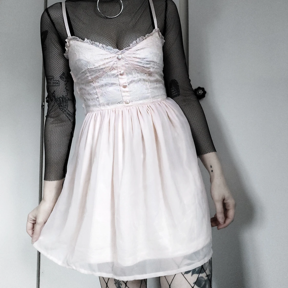 Ljusrosa babydollklänning 🥺🖤 - 90