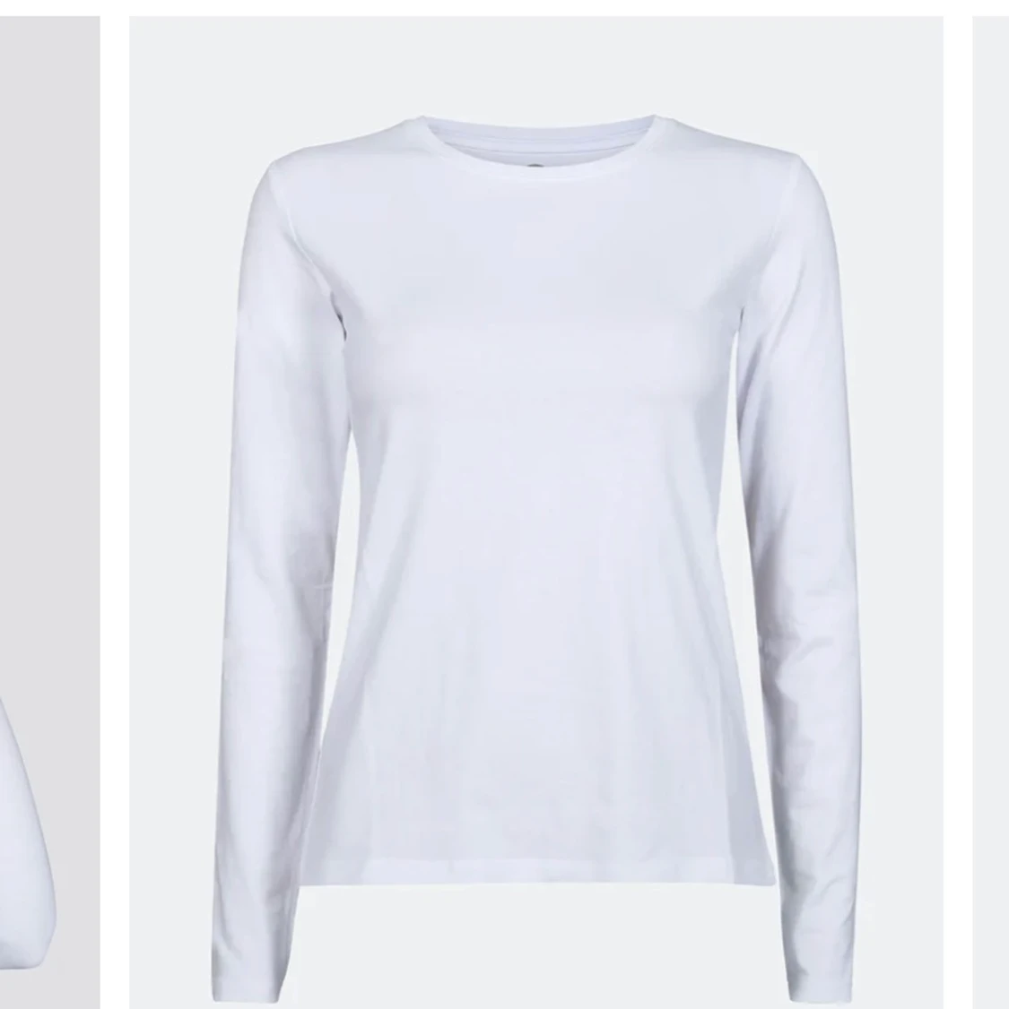 Långärmad vit basic 