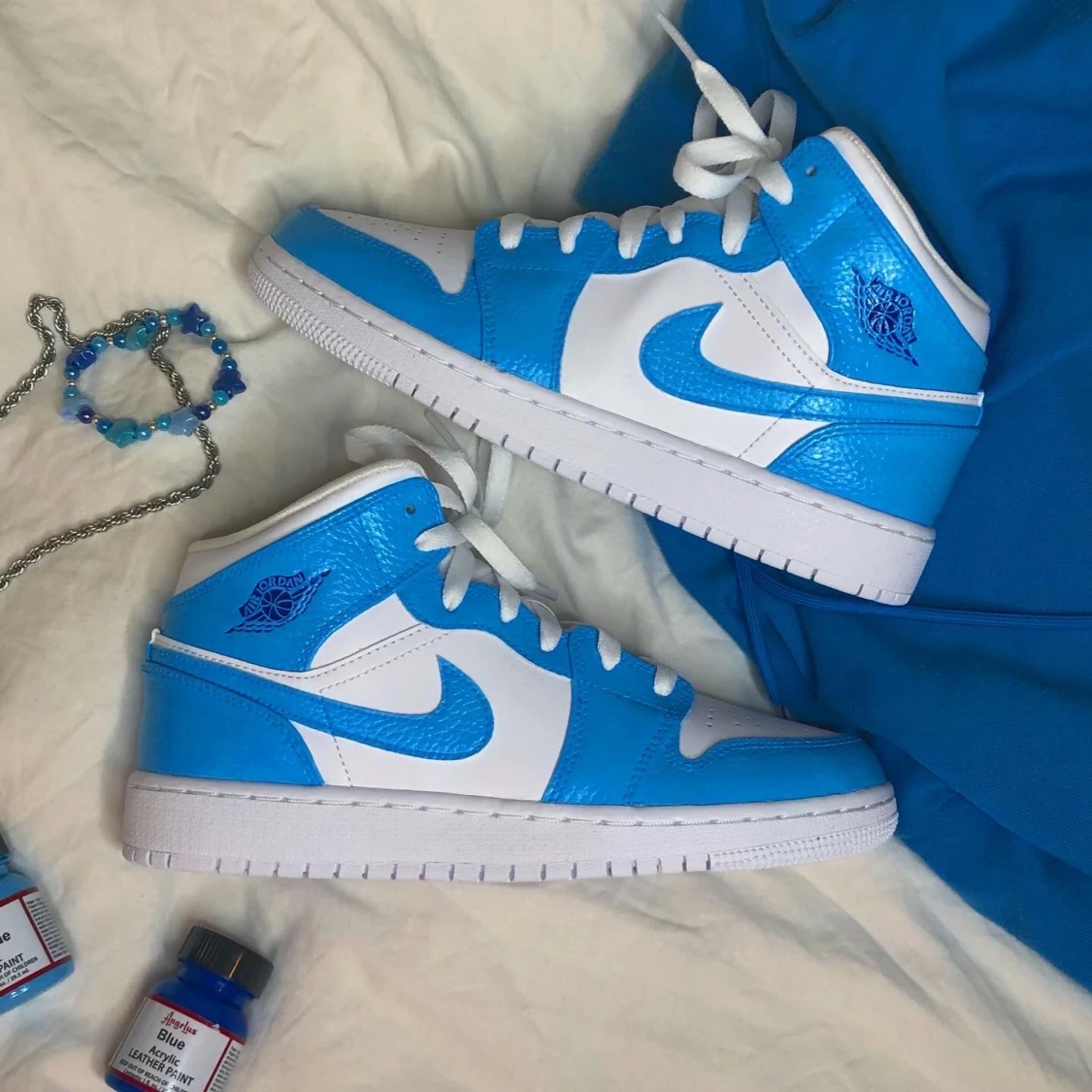 Custom Jordan mids  - 90