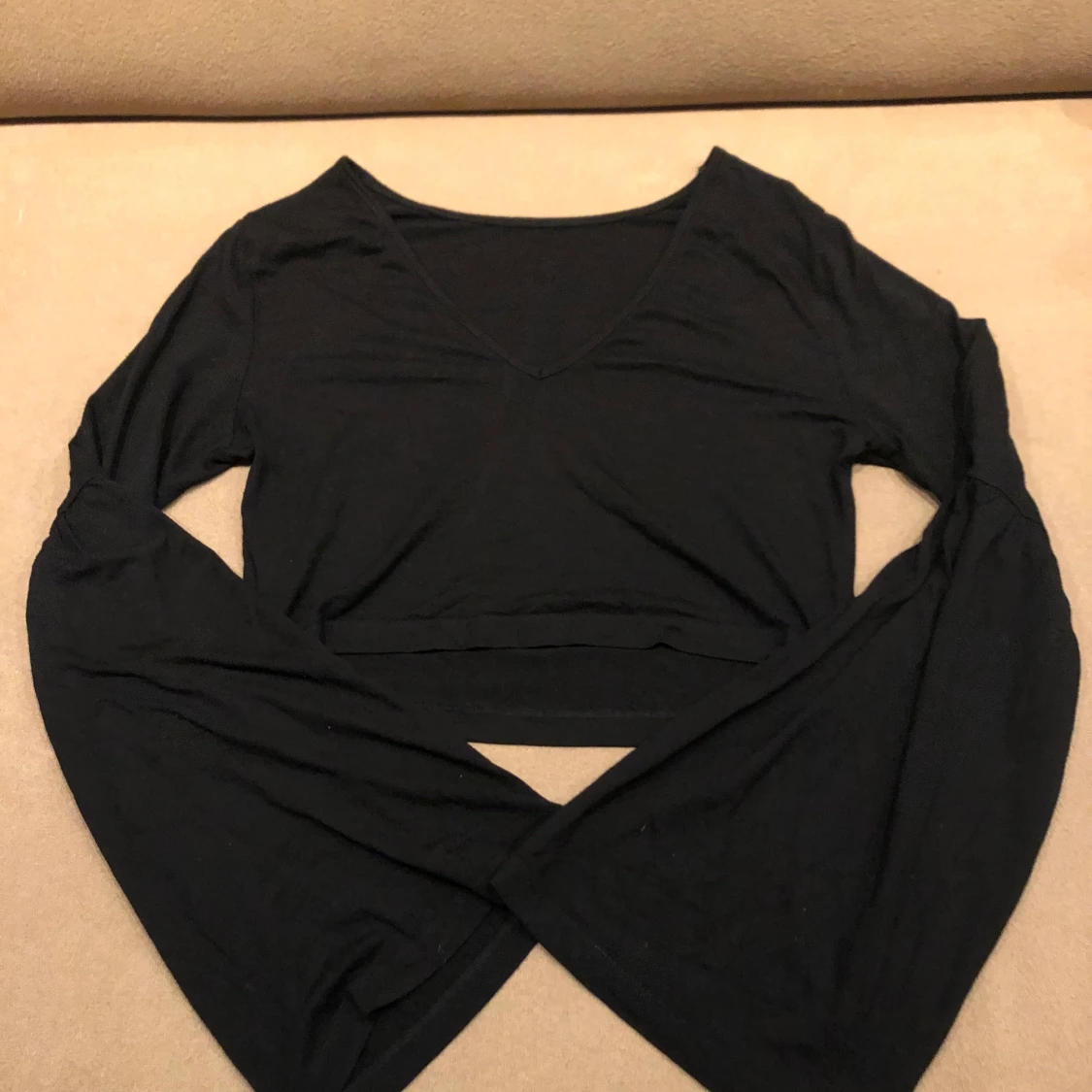 Långärmad svart topp st M från asos - 90