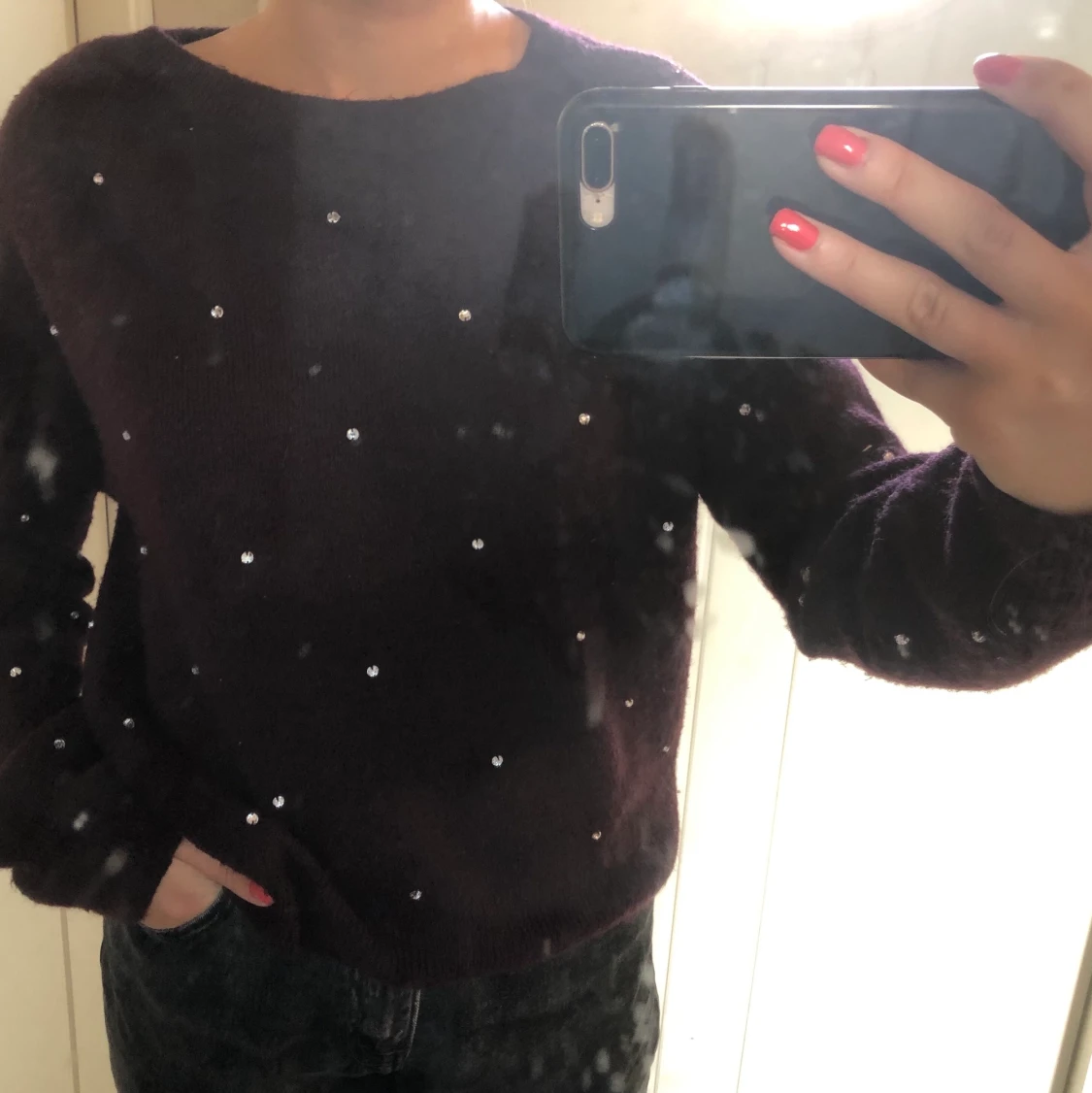 Stickad skön tröja ifrån H&M - 91