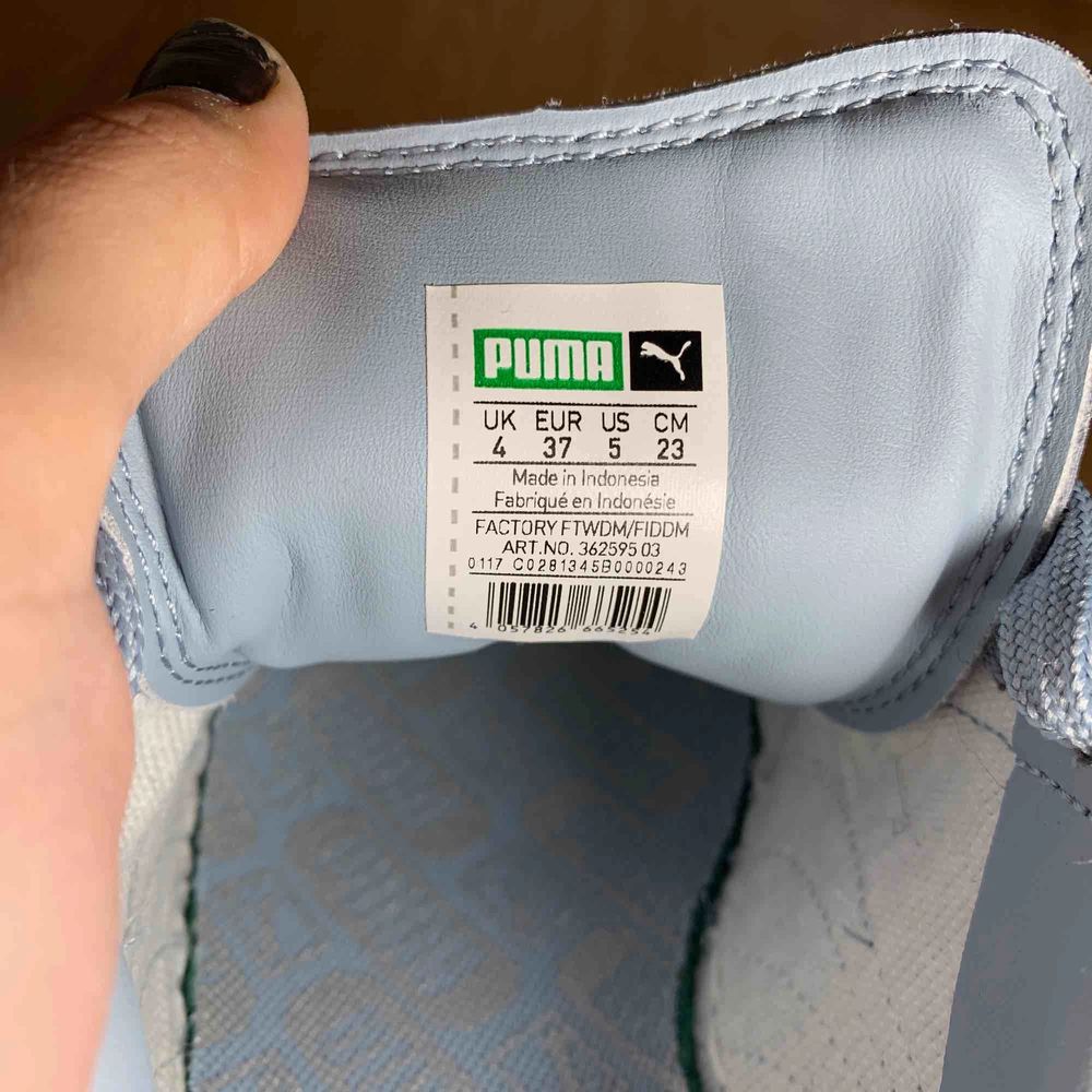 Puma skor helt nya bara testade, pastell blått mocka material 😌 köparen står för frakten . Skor.