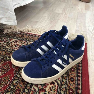  - Skithäftiga adidas campus skor köpta på urban outfitters. Använda ett fåtal gånger för 2 år sedan men lyckades smutsa ner dem med grus på en festival. Går att tvättas bort jättelätt, annars i skitbra skick. Frakt tillkommer