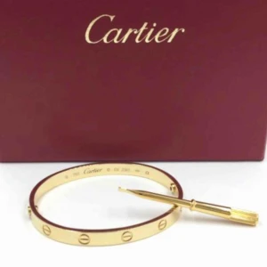  - 18K gold plated armband with box and all accessories 