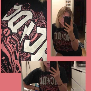  - En AC/DC tisha med assssballt tryck, sitter verkligen perfekt på mig som är S/M. Använd men väldigt bra skick ändå. Frakt tillkommer. 