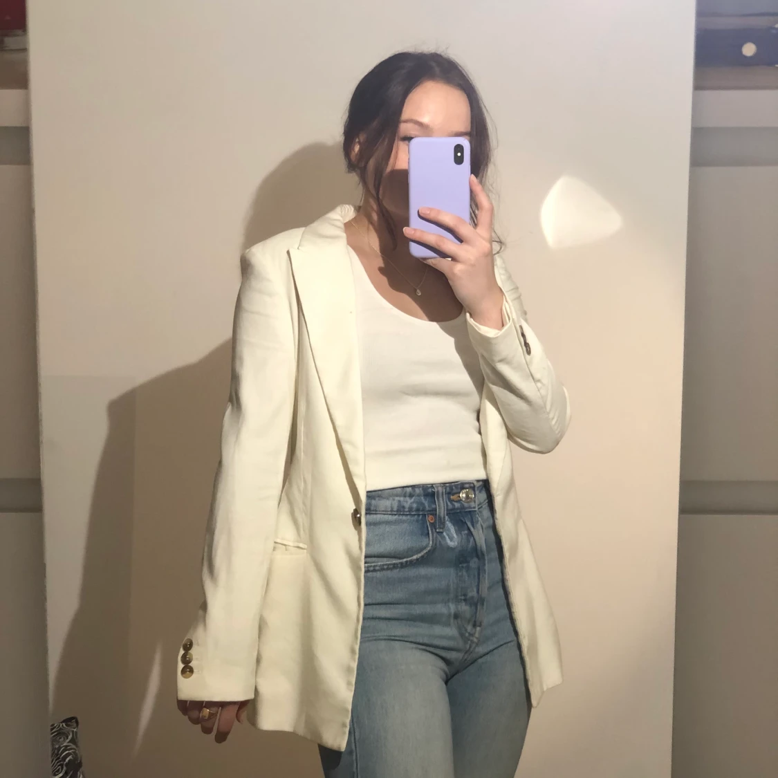 Vit blazer kavaj - 90