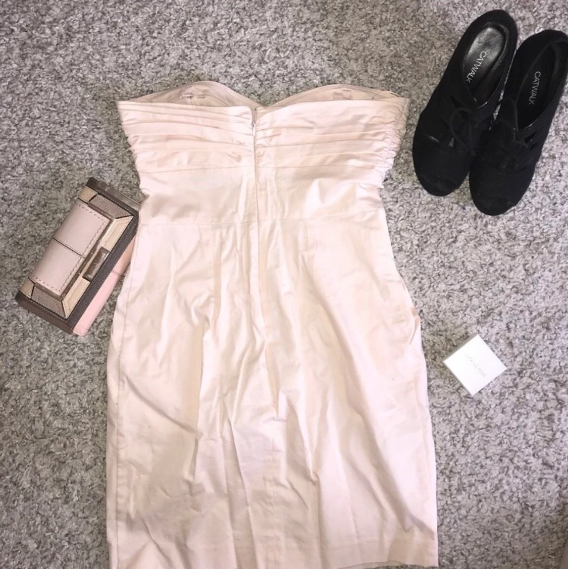 Rosa strapless Klänning s 4 (USA) - 91