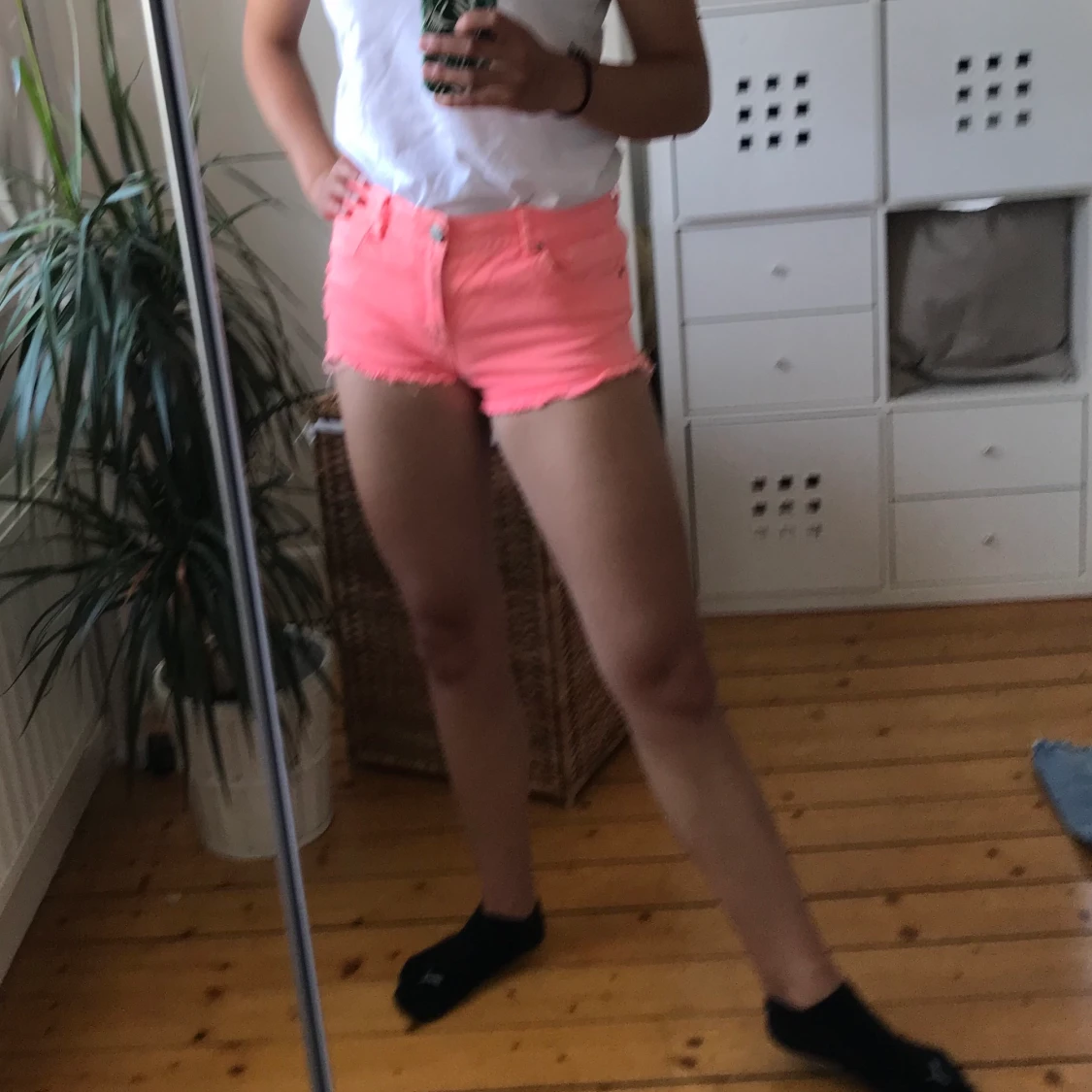 Rosa jeansshorts  - 90