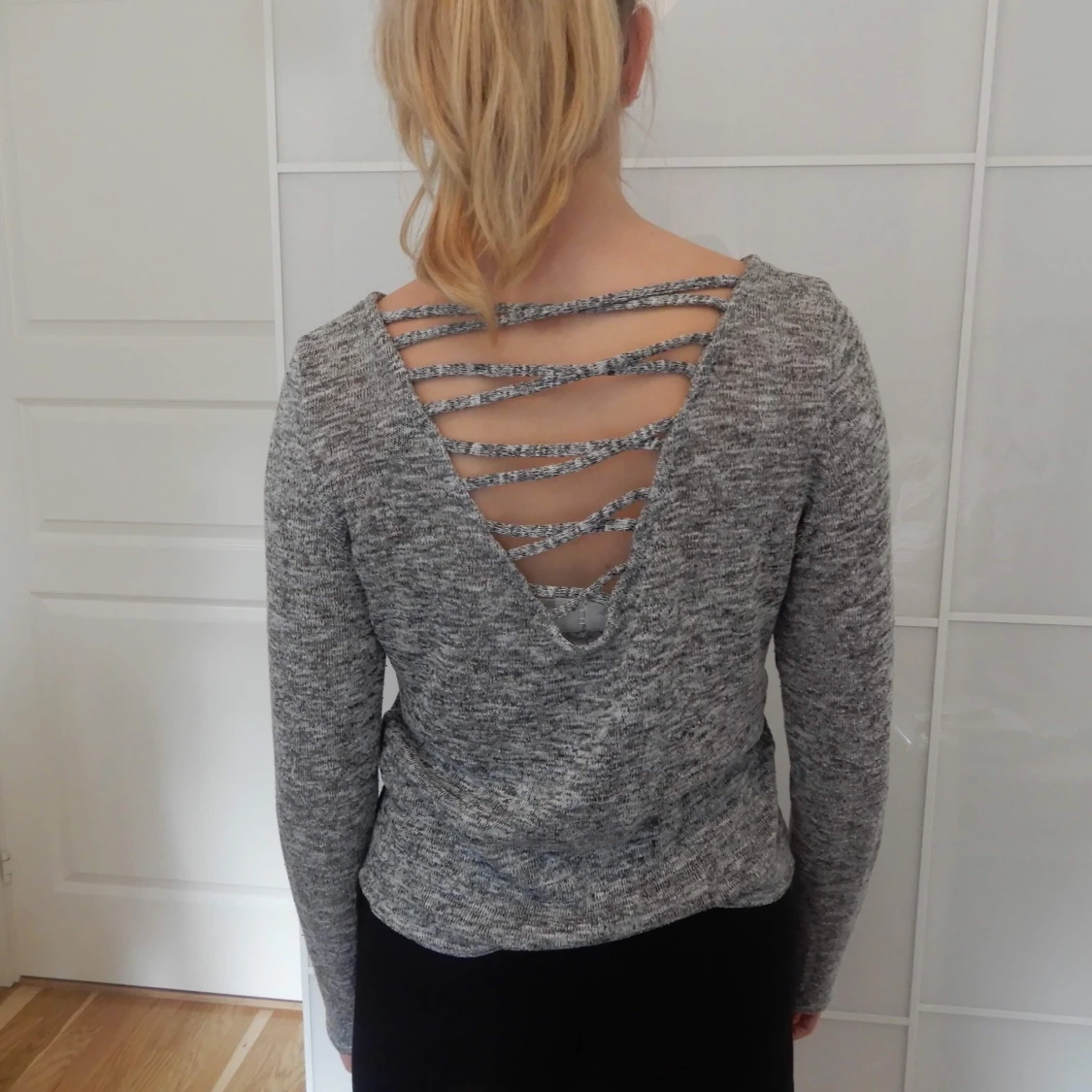 Grå långärmad - 90