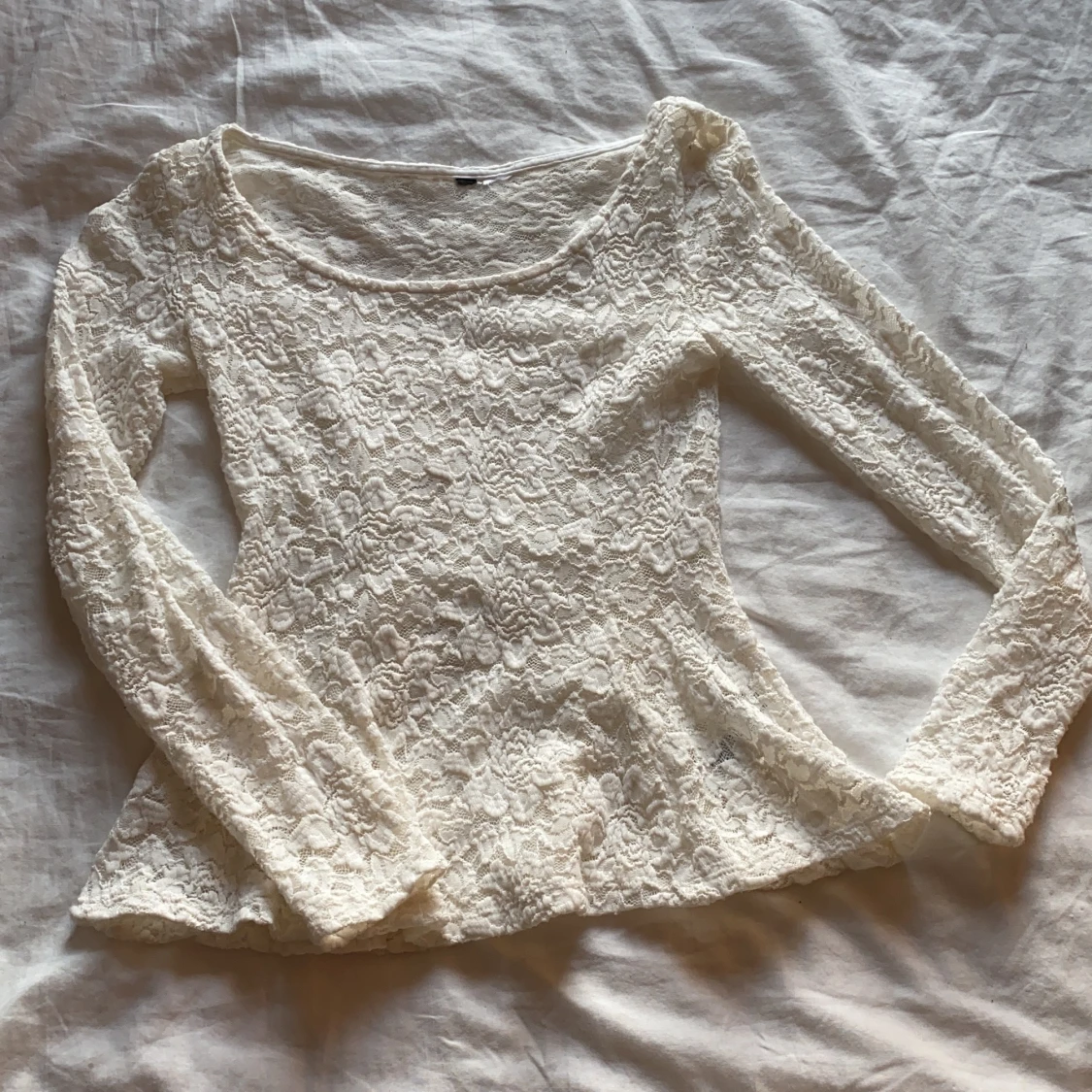 Vit spets tröja - 90