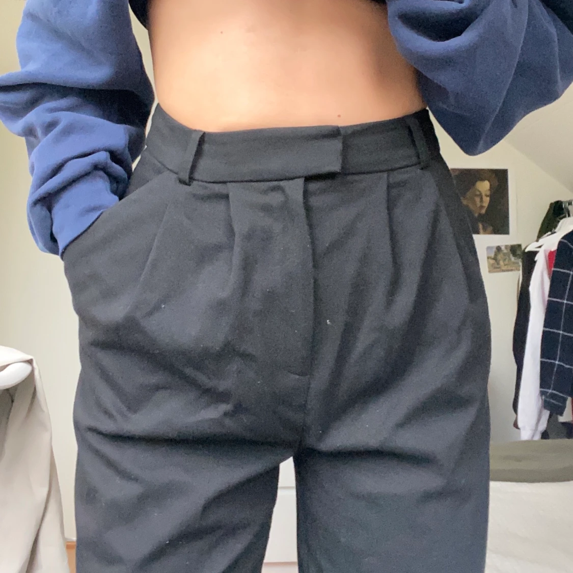 Svarta kostymbyxor 