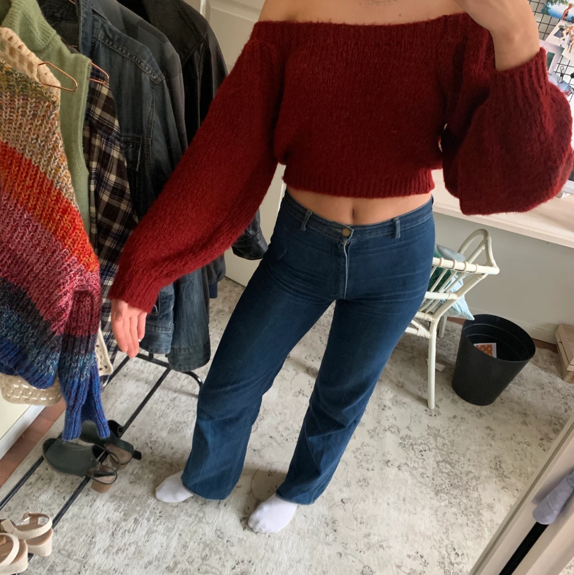 Off shoulder stickad