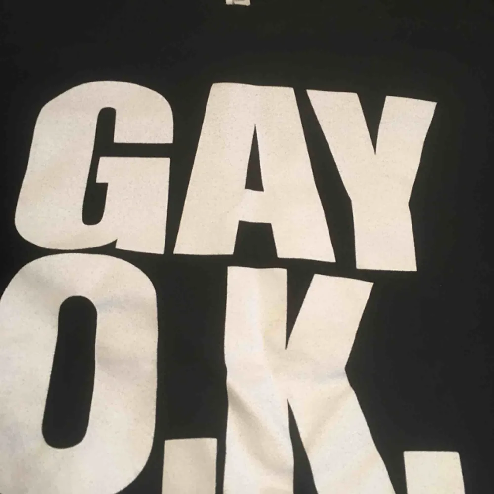 Gay ok, från American Apparel, made in USA - inget barnarbete eller underbetalt arbete i farliga miljöer.  Skönt bomullsmaterial . T-shirts.