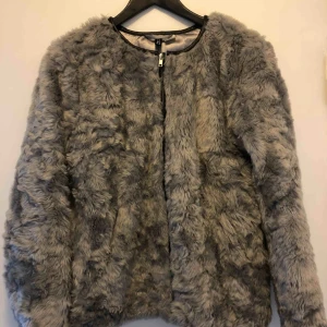  - Grå pälsjacka i nyskick 120 kr eller bud Hämtad i Lund eller skickas mot frakt 