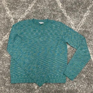 fin långärmad topp - Fin långärmad topp i grön/blå färg och glittrar i silvrigt glitter. Super snygg! 