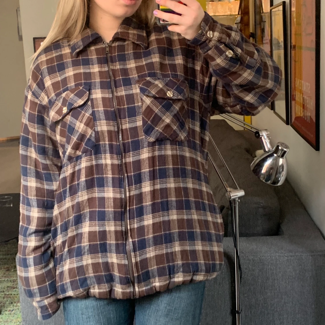 rutig vinterjacka - 90