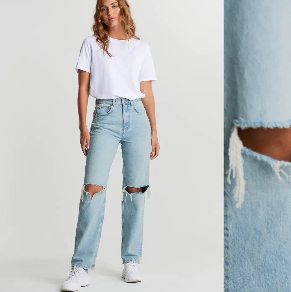 Säljer mina Gina jeans i strl 32!! Såå bra skick och välskötta! Säljer pga lite små för mig . Jeans & Byxor.