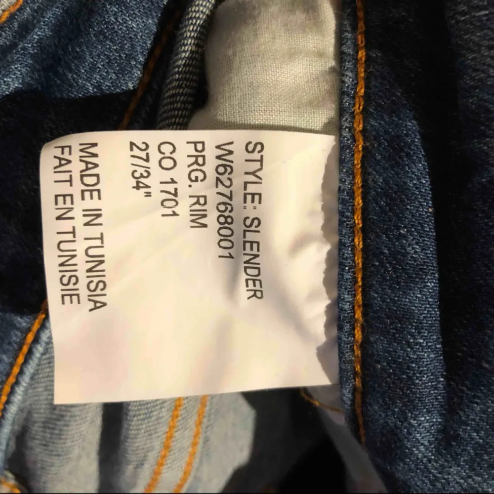 Jag säljer mina tiger of sweden jeans i modellen slender i storlek w27/L34. Använda fåtal gånger som nya. Inga hål eller fläckar. Jeans & Byxor.