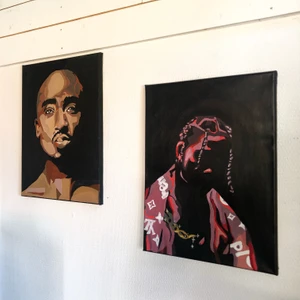 Travis Scott målning  - Travis Scott-tavla, 30x40. Priset är inkl frakt och detta är enda exemplaret. Ge gärna bud. (Tar även beställning via Instagram - ellenjoonsson)🥰