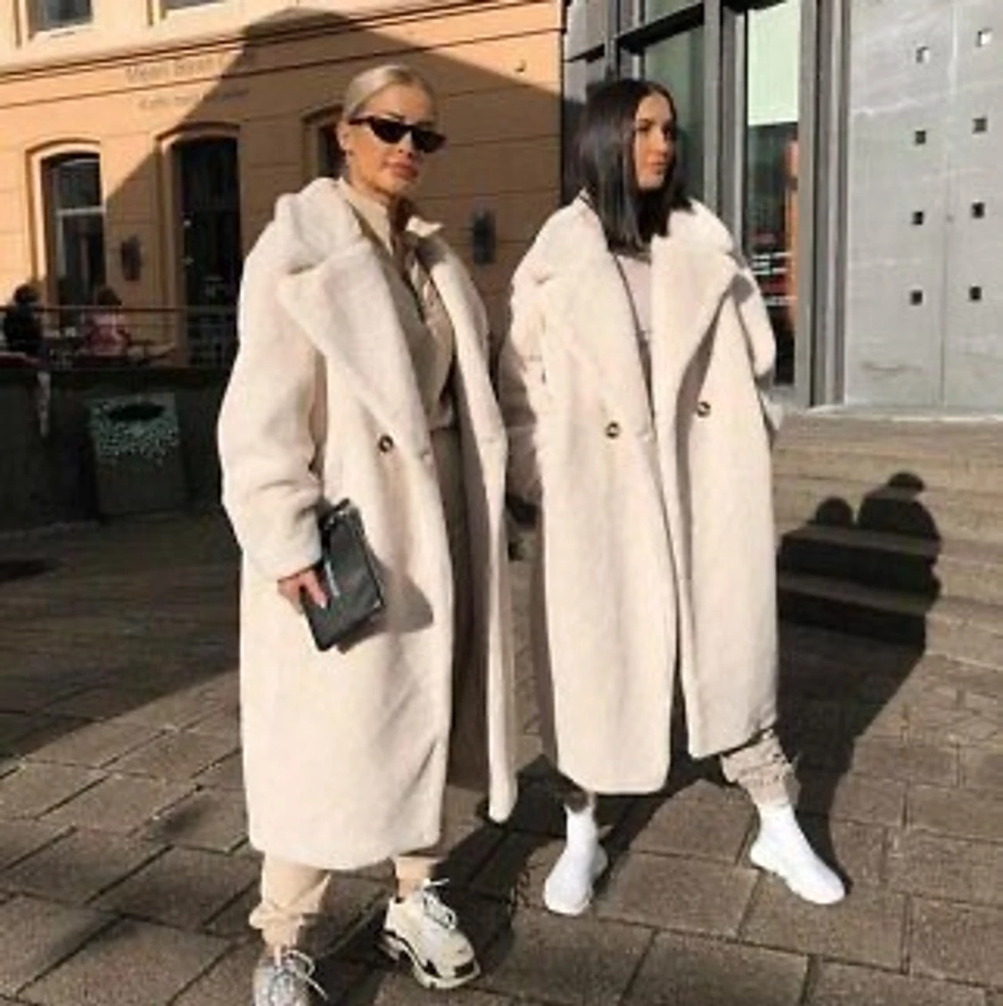 H&M faux fur coat oversized