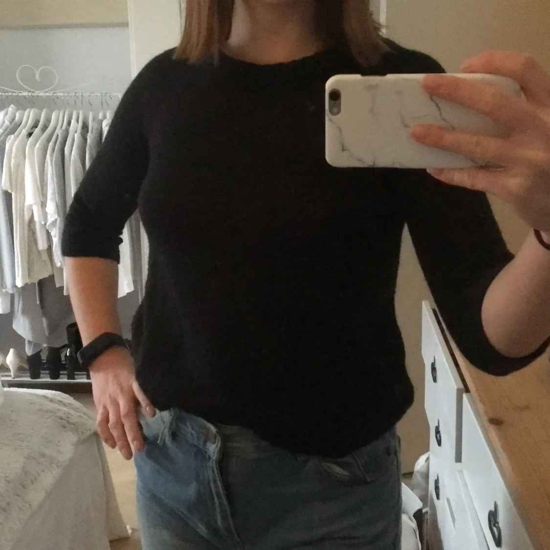 Svart stickad tröja 